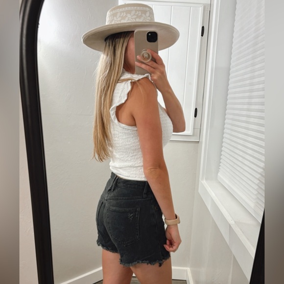 FREE PEOPLE Makai Cut Off Shorts size 26 black - Picture 2 of 9